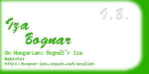 iza bognar business card
